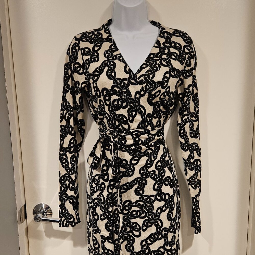 DVF NWT 'Zalda BIS Simple Chains' Dusty Black Size S
